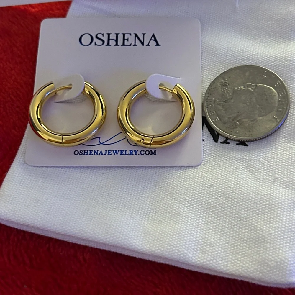 Oshena designer beachwear Gold Hoop Earrings‎